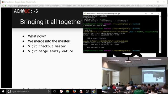 ACM@UC General Body Meeting 1: Git Workshop - 14/9/2017 смотреть онлайн