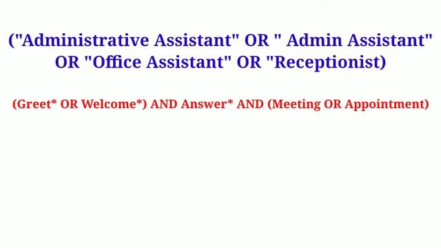 How to Make Administrative Assistant Boolean Search String | Admin Assistant Search String | смотреть онлайн