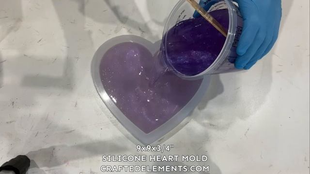 9x9x3/4" Silicone Heart Mold For Epoxy Resin, Concrete Or Plaster - By Crafted Elements смотреть онлайн