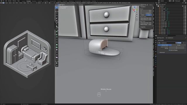 ?️ Bedroom in Blender - 3D Modelling Process смотреть онлайн