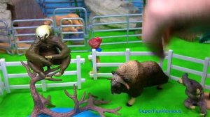 Happy Cute ZOO Animals - Toys for Kids - Lion Panther Giraffe Rhino - Wild Zoo Animals