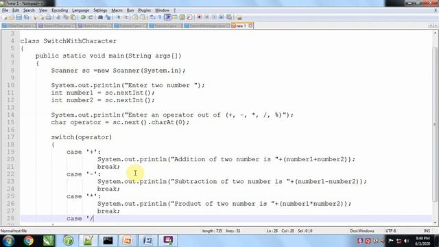 Part 2 Switch With Character in Java Programming смотреть онлайн
