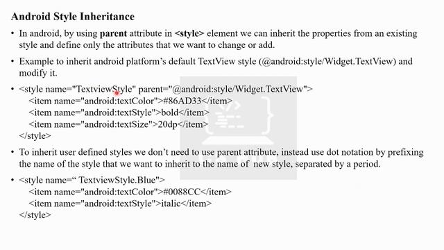 Styles and Themes | Defining Style | Inheriting Style | Using styles and Themes смотреть онлайн