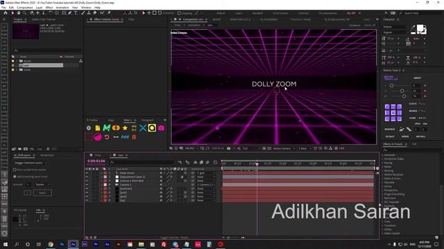 Создаём эффект Dolly Zoom в After Effects