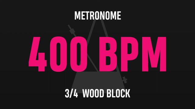 400 BPM 34 - Best Metronome Sound : Wood block