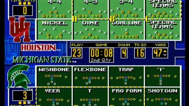 College Football USA 97 (Sega Genesis) Houston vs Michigan State смотреть онлайн