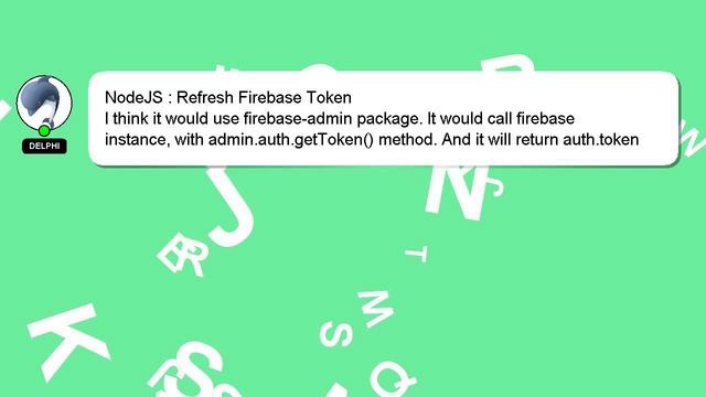 NodeJS : Refresh Firebase Token смотреть онлайн