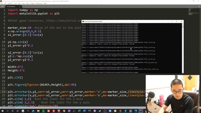 Python Plot curve with error bar (to the POINT demo) смотреть онлайн