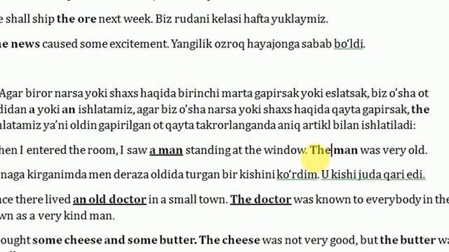 Aniq artikl (Definite Article) haqida ma'lumot смотреть онлайн