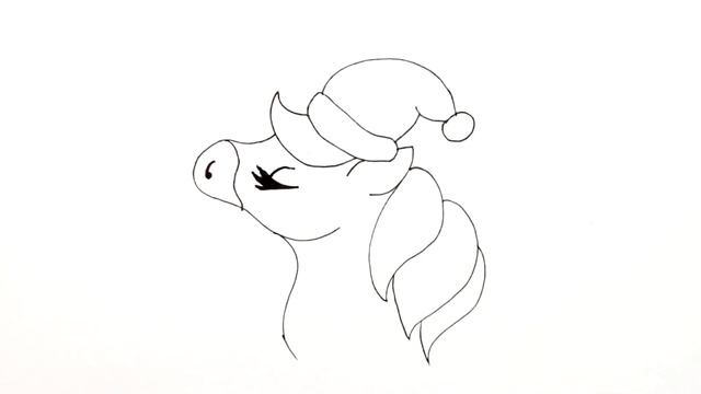 Как нарисовать Новогоднего Единорога. Рисунок на Новый Год 2020. Просто рисуем единорога #330 смотреть онлайн