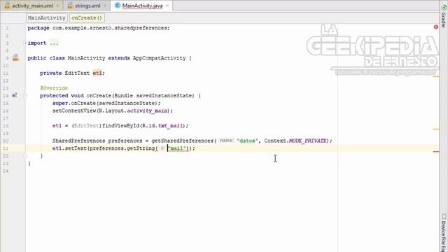 Curso Android desde cero #26 | Almacenamiento de datos - La clase SharedPreferences смотреть онлайн