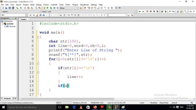 C Program To Count Lines, Words And Characters (Word Does Not Contain A Blank, Tab Or New Line) смотреть онлайн