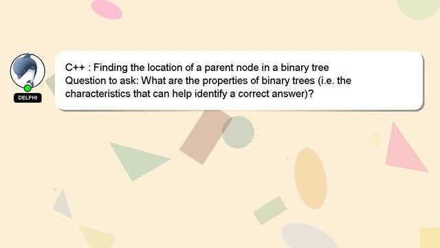C++ : Finding the location of a parent node in a binary tree смотреть онлайн