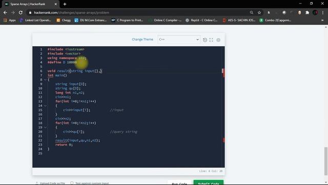 Hackerrank Challenge || Sparse array problem смотреть онлайн