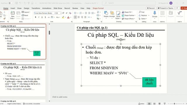 NGON NGU TRUY VAN SQL trong mon CSDL (Part 1) ( Truy vấn Select, From, Where) смотреть онлайн