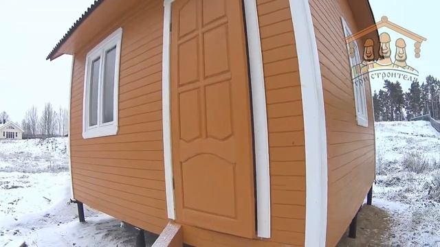 Видеообзор каркасно-щитового дома 4х4 метра смотреть онлайн