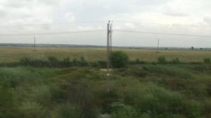 Вид из окна вагона поезда.  ч 1.