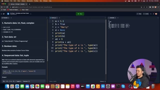 Variables and Data Types | Python Tutorial - Day #6 смотреть онлайн