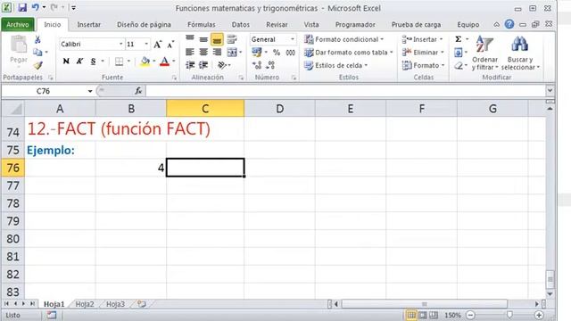 Excel funcion fact (factorial de un número con excel) смотреть онлайн