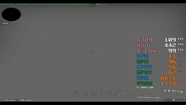 GeForce RTX 3050 -- Intel Core i5-11400 -- CSGO uLLeticaL FPS Test i5-11400F 1280X960 смотреть онлайн
