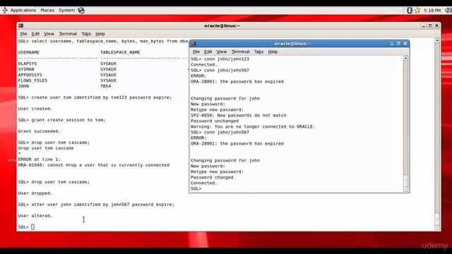 065 Oracle DBA Complete Tutorial User Management Demo 2 смотреть онлайн