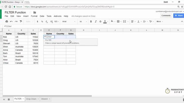 How to Use the FILTER Function in Google Sheets (Examples) смотреть онлайн