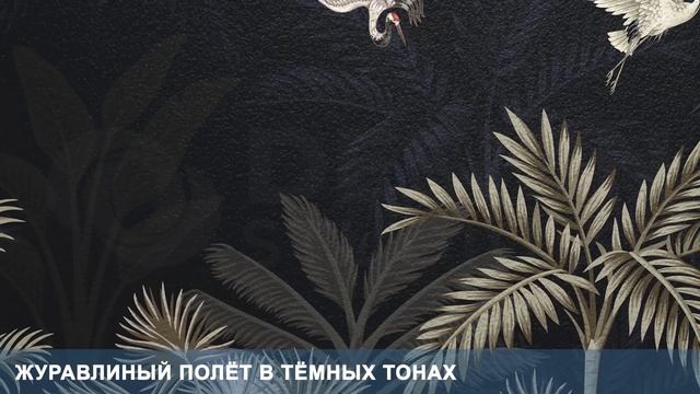 3D Фотообои «Журавлиный полёт в тёмных тонах» смотреть онлайн