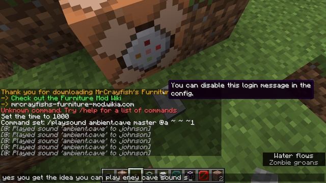 Minecraft Cave Sounds Command