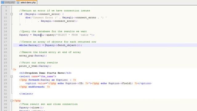 How to Create an HTML Select Box Populated With Data From a MySQL Database Using PHP смотреть онлайн