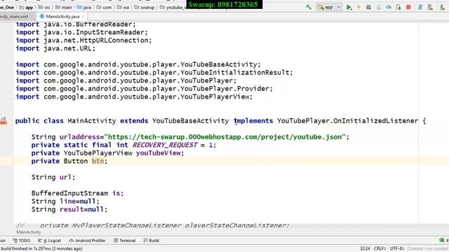 Run Youtube video in Android using JSON parsing смотреть онлайн
