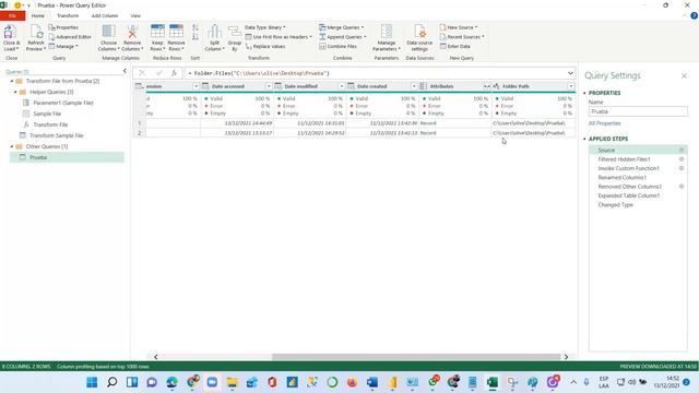 Error En Power Query ( [Expression.Error] The Key Didn't Match Any Rows In The Table).