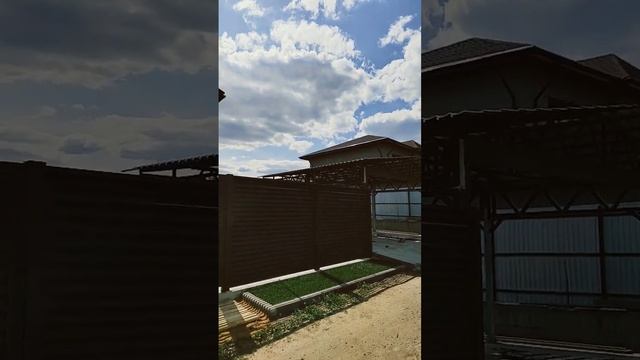 Навес из профильной трубы. Кровля.