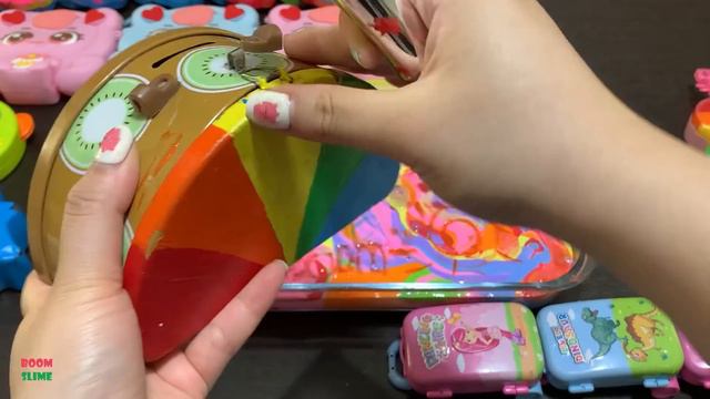 RELAXING WITH CLAY PIPING BAGS VS EYE SHADOW VS GLITTER Mixing Random Things Into Slime 5379.mp4