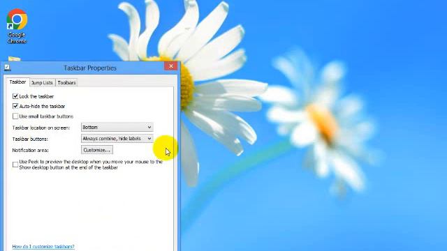 How To Make The Windows 8 Taskbar Auto-hide/Как сделать чтобы панель задач Виндовс 8 скрывалась авт