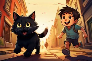 Не обижайте черных котов | Песенка про черного кота для детей | SUNO AI создано с помощью нейросетей