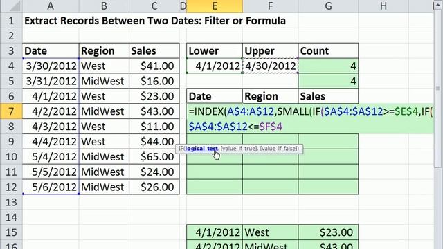Excel Magic Trick 894: Extract Records Between Two Dates: Filter or Formula смотреть онлайн