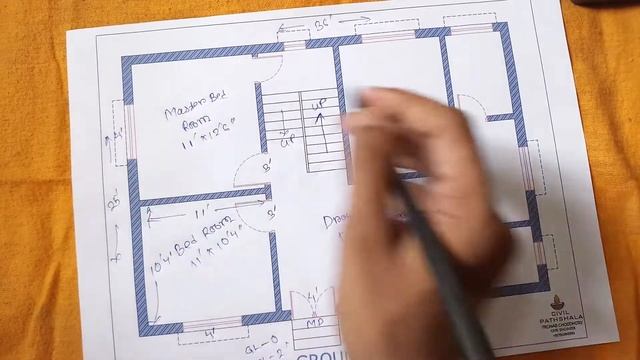 900 sq ft House Plan || 36x25 House Plan || Duplex Building plan || Gharka Naksha || Civil Pathshal смотреть онлайн