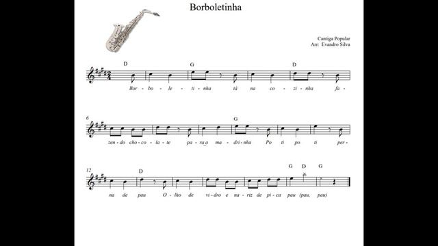 BORBOLETINHA - Partituras para Trompete, Trombone, Sax Alto e Flauta смотреть онлайн