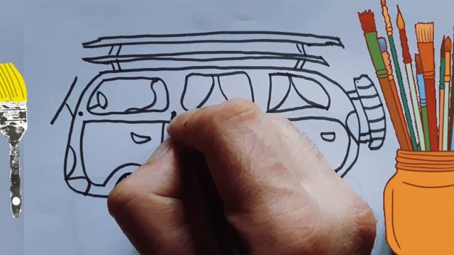 Рисуем Детские Рисунки | Микроавтобус смотреть онлайн