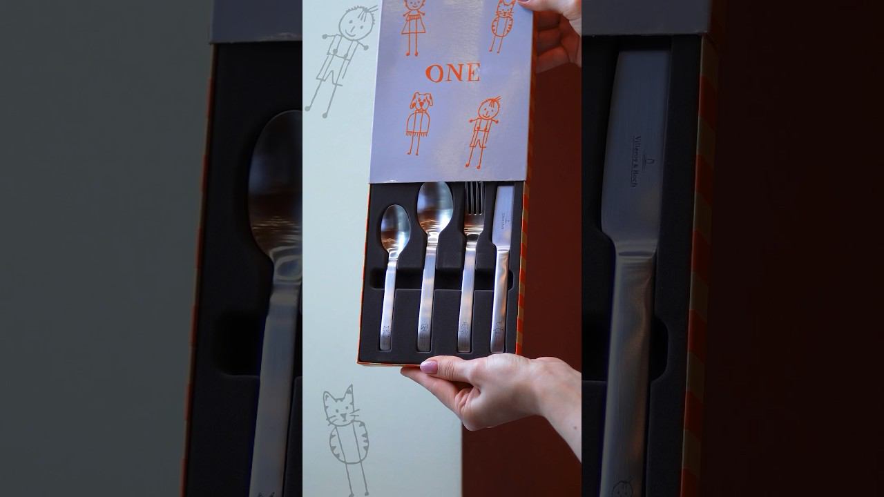 Детский набор столовых приборов из 4 предметов One #набор #длядетей #посуда смотреть онлайн