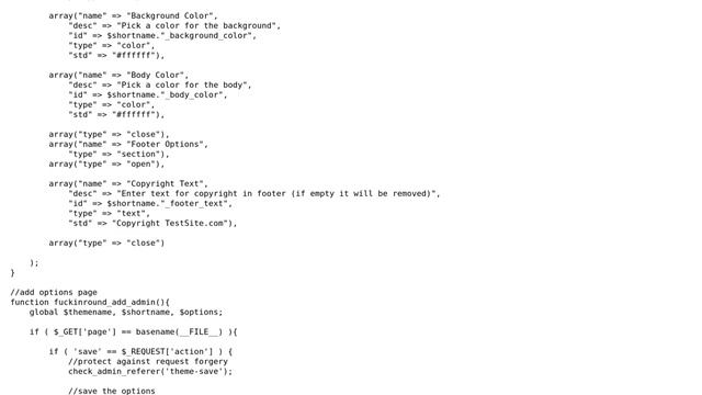 Wordpress: Options.php loop won't show! смотреть онлайн