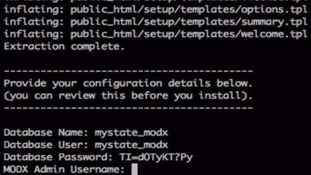 MODX Command Line Install смотреть онлайн