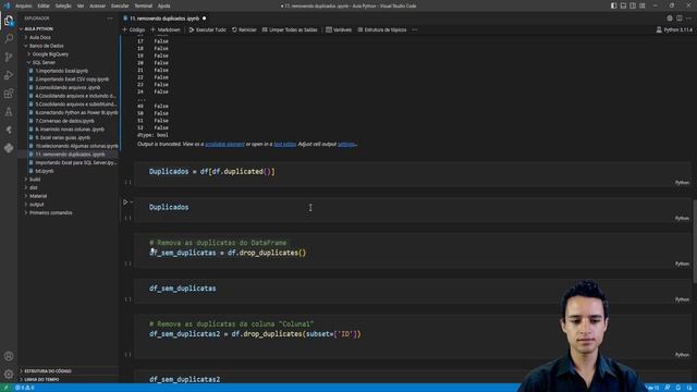 Removendo duplicatas (Drop Duplicates)Módulo Pandas- Programação Python - ETL Avançado - VS Code смотреть онлайн