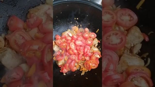 Шулюм в казане на костре