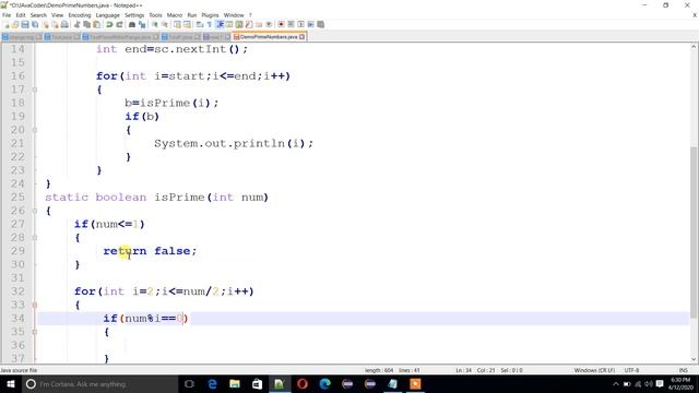 Prime Number Within a range in java | in Hindi смотреть онлайн