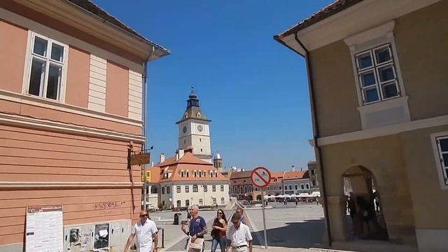 Красивый город в Румыний, город Брашов смотреть онлайн