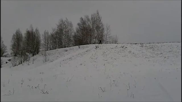самодельный мини снегоход с одной лыжей на бугорке 2016г смотреть онлайн