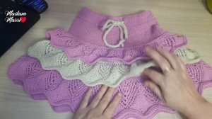 НАРЯДНАЯ ЮБОЧКА С ВОЛАНАМИ ДЛЯ ДЕВОЧКИ.ВЯЖЕМ ДЕТЯМ