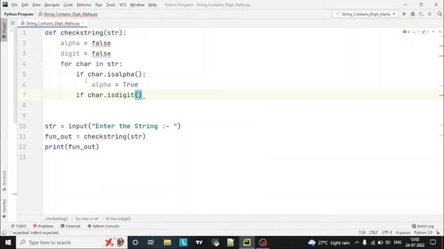 Python program to check string contains alphabet and digit characters or not | Python Program # 12 смотреть онлайн
