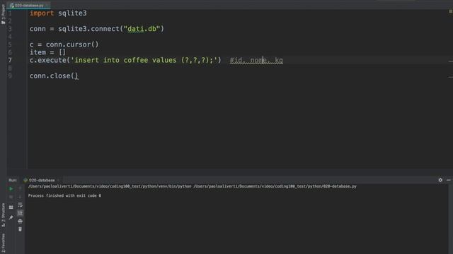 Inserire dati in una tabella di Sqlite3 con Python - Corso di Programmazione - Video 106 смотреть онлайн